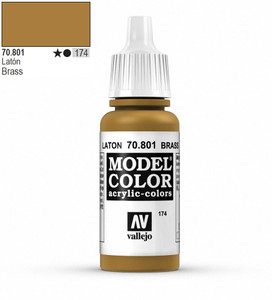 Vallejo Model Color 801 17ml Brass Metallic Acrylic Vallejo Model Color 801 17ml Brass Metallic Acrylic