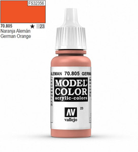 Vallejo Model Color 805 17ml German Orange Matt Acrylic Vallejo Model Color 805 17ml German Orange Matt Acrylic