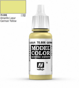 Vallejo Model Color 806 17ml German Yellow Matt Acrylic   Vallejo Model Color 806 17ml German Yellow Matt Acrylic