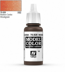 Vallejo Model Color 828 17ml Woodgrain Transparent Acrylic Vallejo Model Color 828 17ml Woodgrain Transparent Acrylic