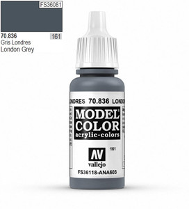Vallejo Model Color 836 17ml London Grey Matt Acrylic   Vallejo Model Color 836 17ml London Grey Matt Acrylic