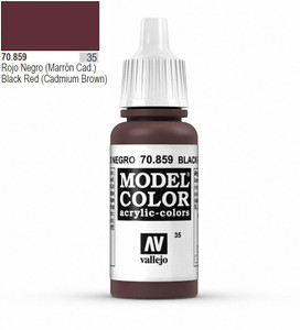Vallejo Model Color 859 17ml Black-Red Matt Acrylic   Vallejo Model Color 859 17ml Black-Red Matt Acrylic