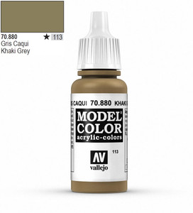 Vallejo Model Color 880 17ml Khaki Grey Matt Acrylic Paint Vallejo Model Color 880 17ml Khaki Grey Matt Acrylic Paint