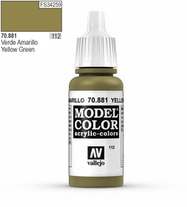 Vallejo Model Color 881 17ml Yellow-Green Matt Acrylic Paint   Vallejo Model Color 881 17ml Yellow-Green Matt Acrylic Paint