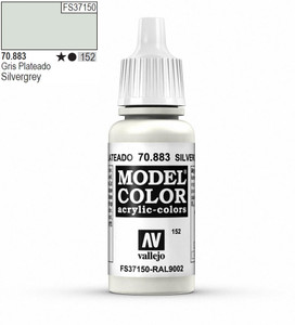  Vallejo Model Color 883 17ml Silver-Grey Matt Acrylic Paint 