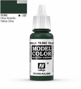Vallejo Model Color 892 17ml Yellow Olive Matt Acrylic Paint Vallejo Model Color 892 17ml Yellow Olive Matt Acrylic Paint