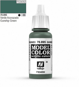  Vallejo Model Color 895 17ml Gunship Green Matt Acrylic 