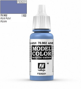 Vallejo Model Color 902 17ml Azure Blue Matt Acrylic Paint 