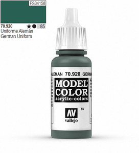 Vallejo Model Color 920 17ml German Uniform Matt Acrylic Vallejo Model Color 920 17ml German Uniform Matt Acrylic
