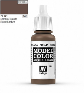 Vallejo Model Color 941 17ml Burnt Umber Matt Acrylic Paint   Vallejo Model Color 941 17ml Burnt Umber Matt Acrylic Paint