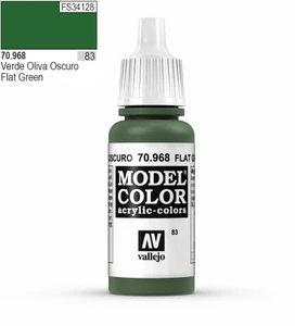  Vallejo Model Color 968 17ml Flat Green Matt Acrylic Paint 