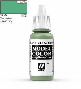 Vallejo Model Color 974 17ml Green Sky Matt Acrylic Paint Vallejo Model Color 974 17ml Green Sky Matt Acrylic Paint