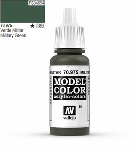 Vallejo Model Color 975 17ml Military Green Matt Acrylic Vallejo Model Color 975 17ml Military Green Matt Acrylic
