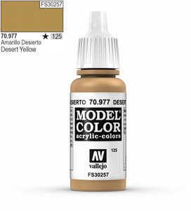 Vallejo Model Color 977 17ml Desert Yellow Matt Acrylic   Vallejo Model Color 977 17ml Desert Yellow Matt Acrylic