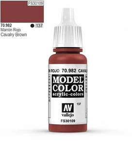  Vallejo Model Color 982 17ml Cavalry Brown Matt Acrylic Paint 