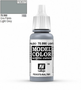 Vallejo Model Color 990 17ml Light Grey Matt Acrylic Paint   Vallejo Model Color 990 17ml Light Grey Matt Acrylic Paint