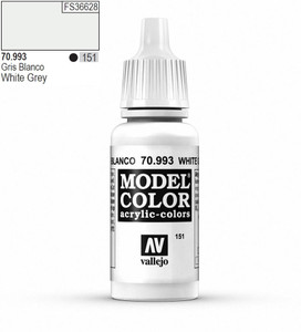  Vallejo Model Color 993 17ml White-Grey Matt Acrylic Paint 