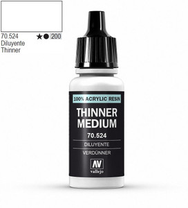 Vallejo Model Color 524 17ml Acrylic Thinner   Vallejo Model Color 524 17ml Acrylic Thinner