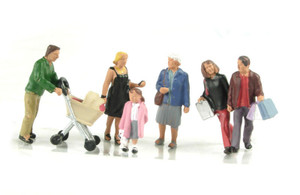 Bachmann Shopping Figures Set of 6 Figures Bachmann Shopping Figures Set of 6 Figures