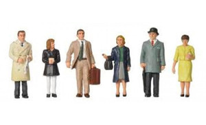  Bachmann 1960/70s Standing Station Passengers Set 6 Figures 