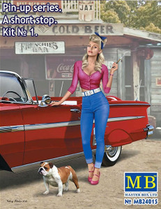  Master Box 1/24 Pin-Up Series A Short Stop Kit 1 Model Figure 