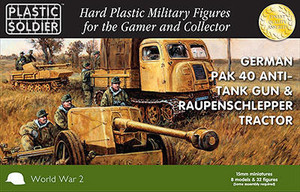Plastic Soldier Company 15mm Pak 40 Raupenschlepper Model Plastic Soldier Company 15mm Pak 40 Raupenschlepper Model