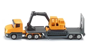  Siku Low Loader With Excavator Diecast Model 
