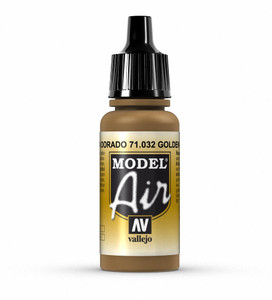Vallejo Model Air 032 17ml Golden Brown Matt Acrylic   Vallejo Model Air 032 17ml Golden Brown Matt Acrylic