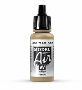 Vallejo Model Air 066 17ml Gold Metallic Acrylic   Vallejo Model Air 066 17ml Gold Metallic Acrylic