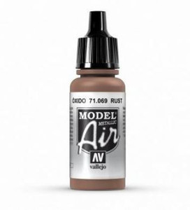 Vallejo Model Air 069 17ml Rust Metallic Acrylic   Vallejo Model Air 069 17ml Rust Metallic Acrylic