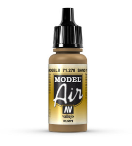 Vallejo Model Air 278 17ml Sand Yellow RLM79 Matt Acrylic   Vallejo Model Air 278 17ml Sand Yellow RLM79 Matt Acrylic