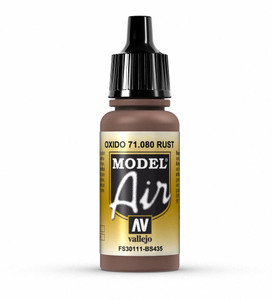 Vallejo Model Air 080 17ml Rust Matt Acrylic Vallejo Model Air 080 17ml Rust Matt Acrylic