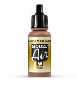 Vallejo Model Air 034 17ml Sand Brown Matt Acrylic   Vallejo Model Air 034 17ml Sand Brown Matt Acrylic