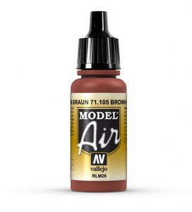 Vallejo Model Air 105 17ml Brown (RLM 26) Matt Acrylic Vallejo Model Air 105 17ml Brown (RLM 26) Matt Acrylic