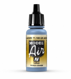 Vallejo Model Air 108 17ml UK Azure Blue Matt Acrylic Vallejo Model Air 108 17ml UK Azure Blue Matt Acrylic