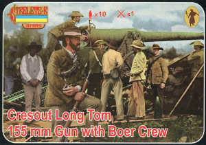  Strelets 1/72 Cresout Long Tom 155mm with Boers Model Kit 
