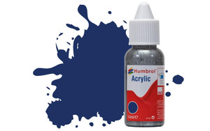 Humbrol 15 14ml Acrylic Gloss Midnight Blue Paint Dropper Bottle 