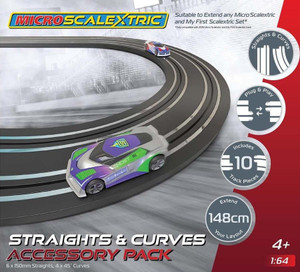  Micro Scalextric Straights And Curves Accessory Pack 