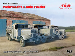 Icm ICM 1/35 Wehrmacht 3-Axle Trucks Model Kit Icm ICM 1/35 Wehrmacht 3-Axle Trucks Model Kit