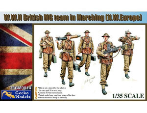 Gecko Models 1/35 WWII British MG Team Marching Model Kit   Gecko Models 1/35 WWII British MG Team Marching Model Kit
