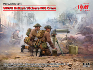 Icm ICM 1/35 British Vickers MG with Crew Model Kit Icm ICM 1/35 British Vickers MG with Crew Model Kit