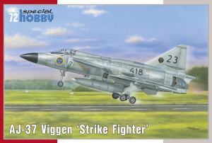 Special Hobby 1/72 AJ-37 Viggen Strike Fighter Model Kit Special Hobby 1/72 AJ-37 Viggen Strike Fighter Model Kit