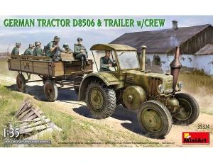  MiniArt 1/35 German Tractor D8506 with Trailer & Crew 