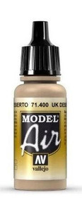 Vallejo Model Air 400 17ml UK Desert Pink Matt Acrylic Vallejo Model Air 400 17ml UK Desert Pink Matt Acrylic