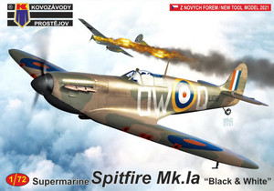 KPM 1/72 Supermarine Spitfire Mk.IA Black & White Model Kit   KPM 1/72 Supermarine Spitfire Mk.IA Black & White Model Kit