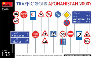 MiniArt 1/35 Traffic Signs Afgahanistan 2000s Model Kit   MiniArt 1/35 Traffic Signs Afgahanistan 2000s Model Kit
