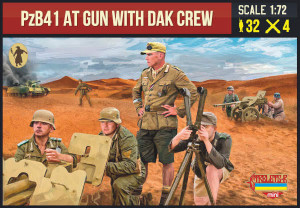 Strelets 1/72 AT Gun PzB41 WWII with DAK Crew Model Figures Strelets 1/72 AT Gun PzB41 WWII with DAK Crew Model Figures