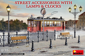 MiniArt 1/35 Street Accessories with Lamps & Clocks MiniArt 1/35 Street Accessories with Lamps & Clocks