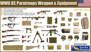 Gecko Models 1/35 WWII US Paratroops Weapon & Equipment Model Kit Gecko Models 1/35 WWII US Paratroops Weapon & Equipment Model Kit