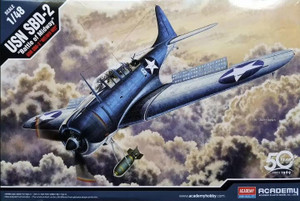  Academy 1/48 Douglas SBD-2 Dauntless "Midway" US Navy Model Kit 